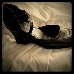 Sexy platform ankle strap 3.25 inch brown pump